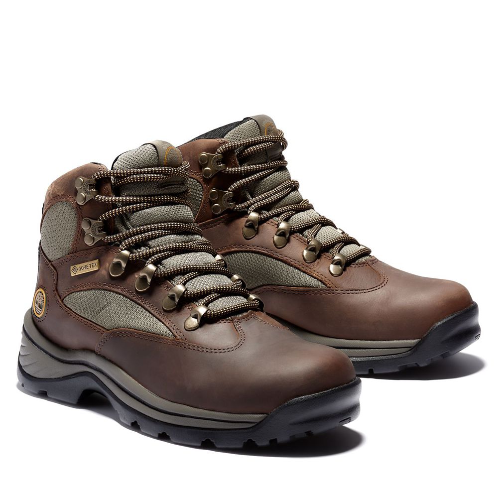 Timberland Womens Hiking Boots Chocorua Trail Mid Waterproof - Dark Brown - India BW0371582